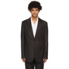 Acne Studios Burgundy Wool Slim Suit Blazer