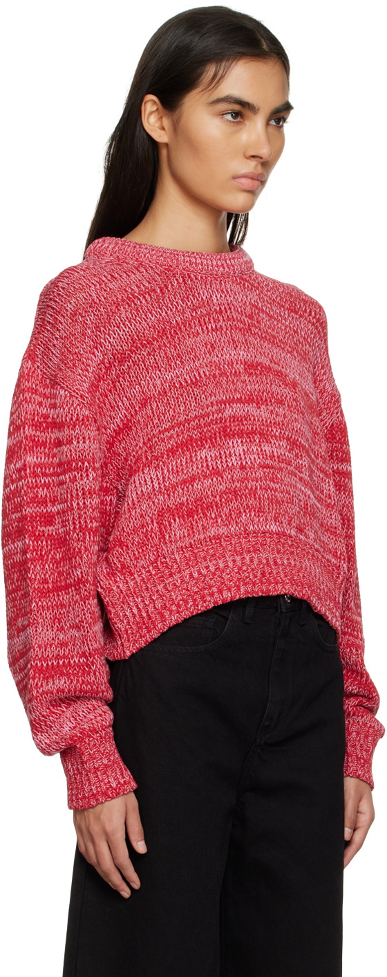 Marques Almeida Red Cropped Sweater
