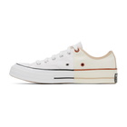 Converse White and Off-White Reconstructed Chuck 70 Low Sneakers