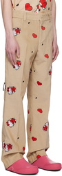 Soulland Beige Hello Kitty Edition Everet Trousers