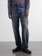 Junya Watanabe - Distressed Paint-Splattered Flared Jeans - Blue