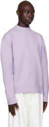 Jil Sander Purple Crewneck Sweater