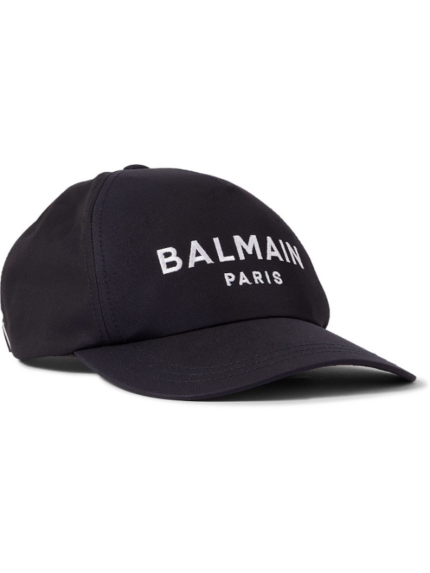 Photo: BALMAIN - Logo-Embroidered Cotton-Twill Baseball Cap