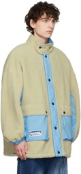 MSGM Reversible Off-White Fleece Jacket