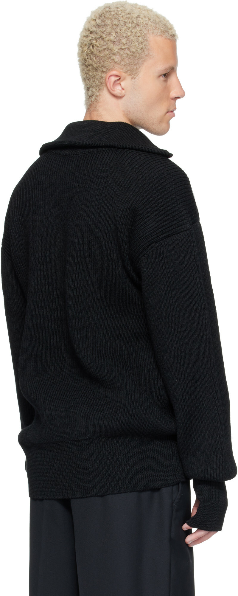 Rier Black Halfzip Utility Sweater