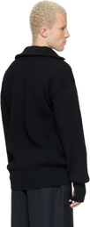 Rier Black Halfzip Utility Sweater