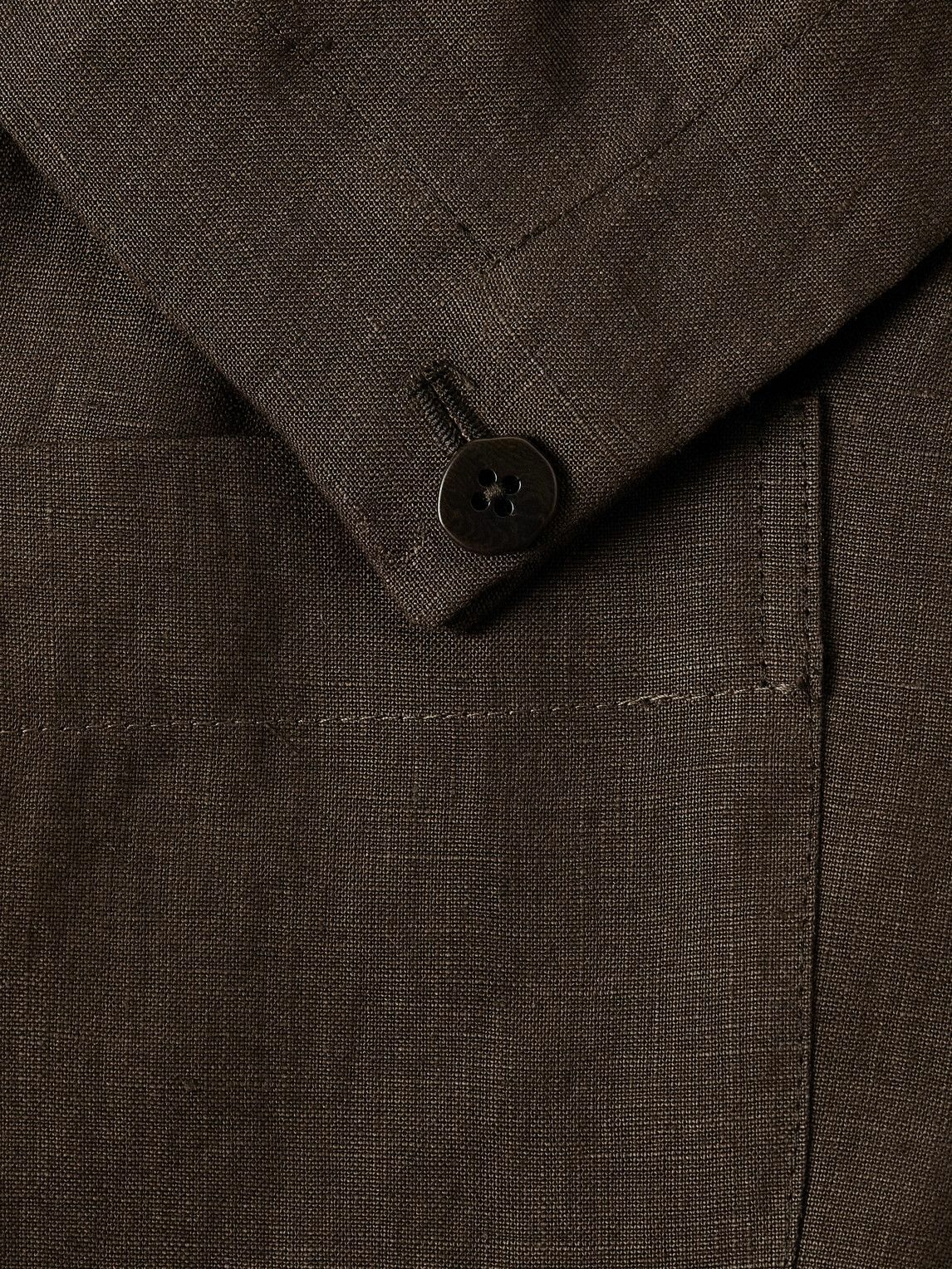 Stòffa - Unstructured Washed-Linen Blazer - Brown