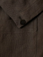 Stòffa - Unstructured Washed-Linen Blazer - Brown