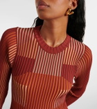 Tod's Knitted pleated midi dress