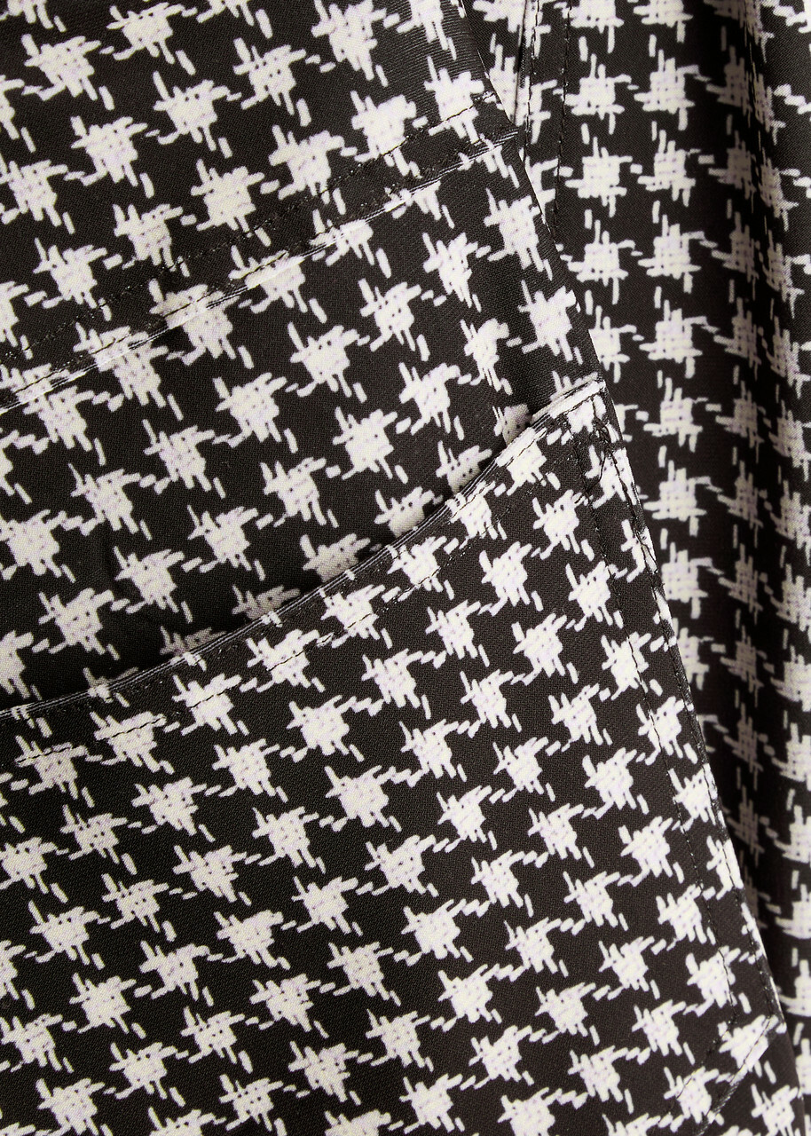 Norma Kamali Printed Stretch-jersey Trousers Black