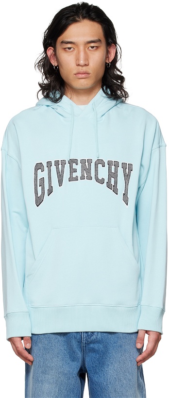 Photo: Givenchy Blue Patch Hoodie