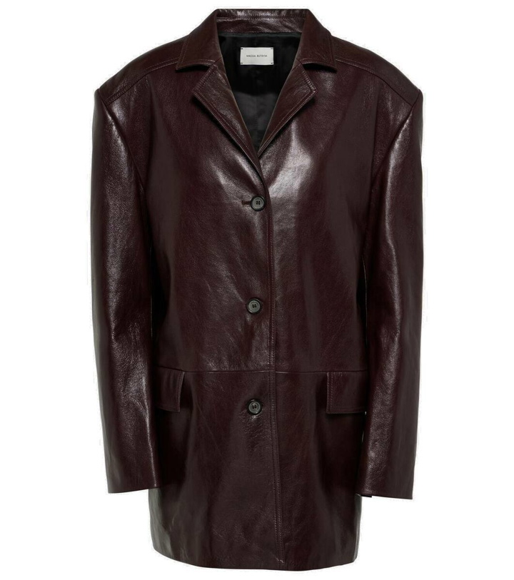 Photo: Magda Butrym Oversized leather jacket