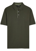 Emporio Armani Logo-embroidered Piqué Cotton Polo Shirt Dark Green