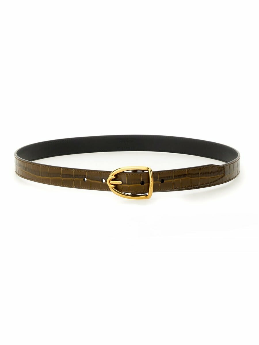 Tom Ford Embossed Bulck-fastened Belt TOM FORD display picture 2