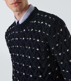 Thom Browne Cable-knit wool-blend sweater