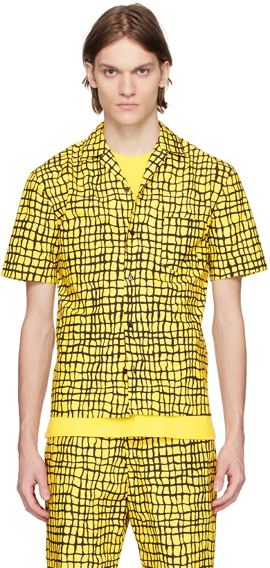 Photo: Moschino Yellow Warped Shirt