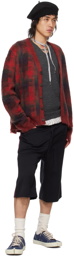 Maison Margiela Red Check Cardigan