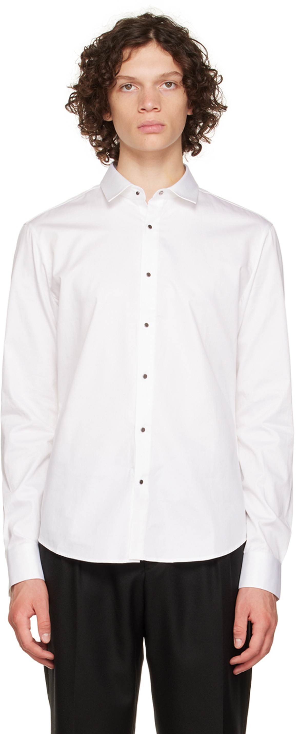 Wooyoungmi White Spread Collar Shirt Wooyoungmi