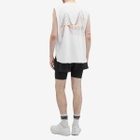 Over Over Men's Suopersonic Easy Sleevless T-Shirt in White Foil