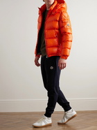 Moncler - Maya Logo-Appliquéd Quilted Shell Hooded Down Jacket - Orange