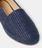 Manolo Blahnik Espadra leather-trimmed raffia espadrilles