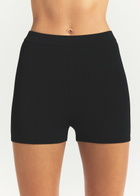 Skims High-waisted Knit Shorts Black