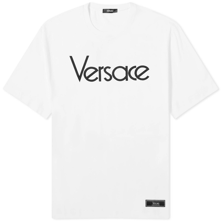 Photo: Versace Men's Tribute Embroidered T-Shirt in White