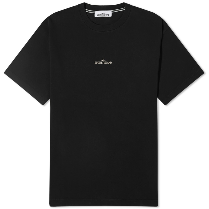 Photo: Stone Island Men's Camo One Badge Print T-Shirt in Black