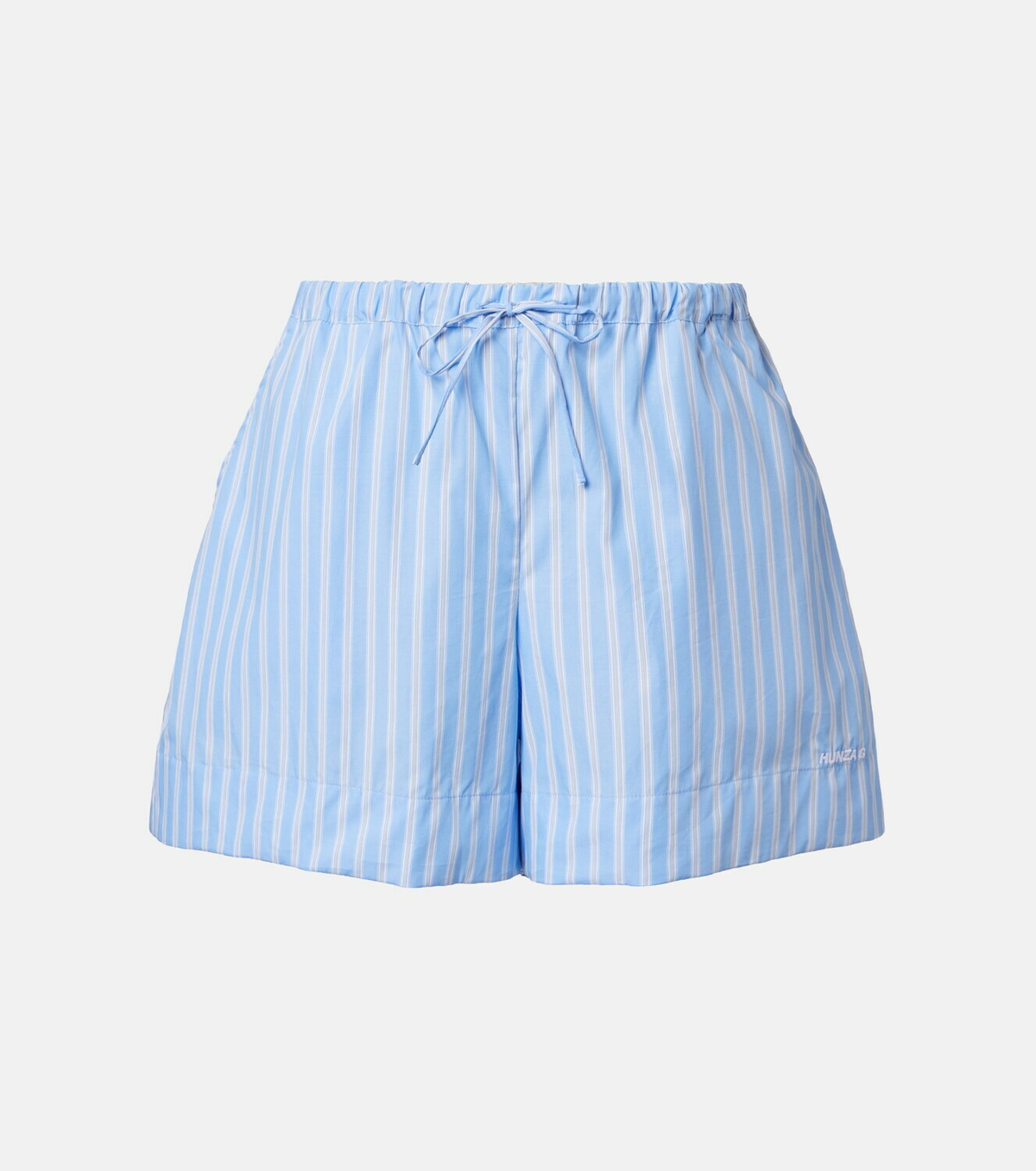 Hunza G Striped cotton poplin shorts