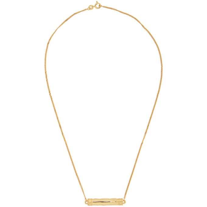 Photo: Dear Letterman SSENSE Exclusive Gold Alina Pendant Necklace