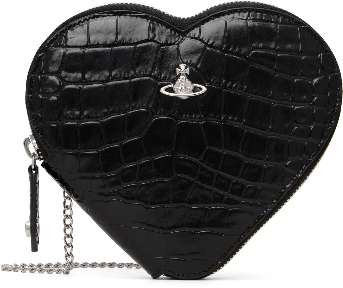 Vivienne Westwood Black Heart Crossbody Bag