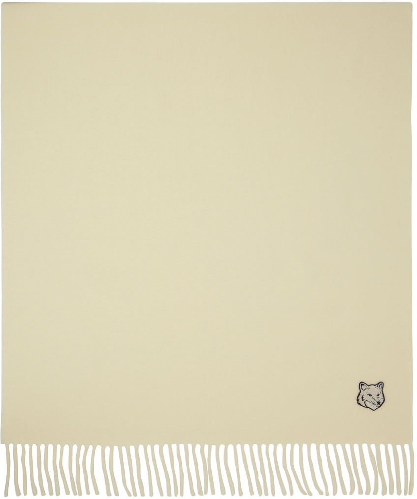 Maison Kitsuné Off-White Bold Fox Head Patch Scarf