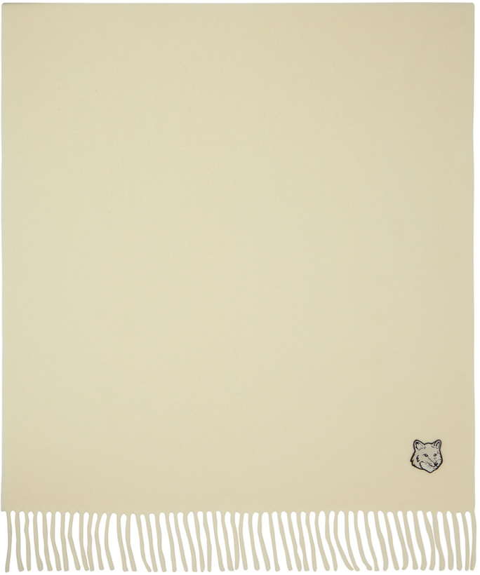 Photo: Maison Kitsuné Off-White Bold Fox Head Patch Scarf