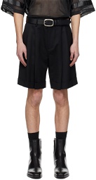 System Black Turnuped Shorts