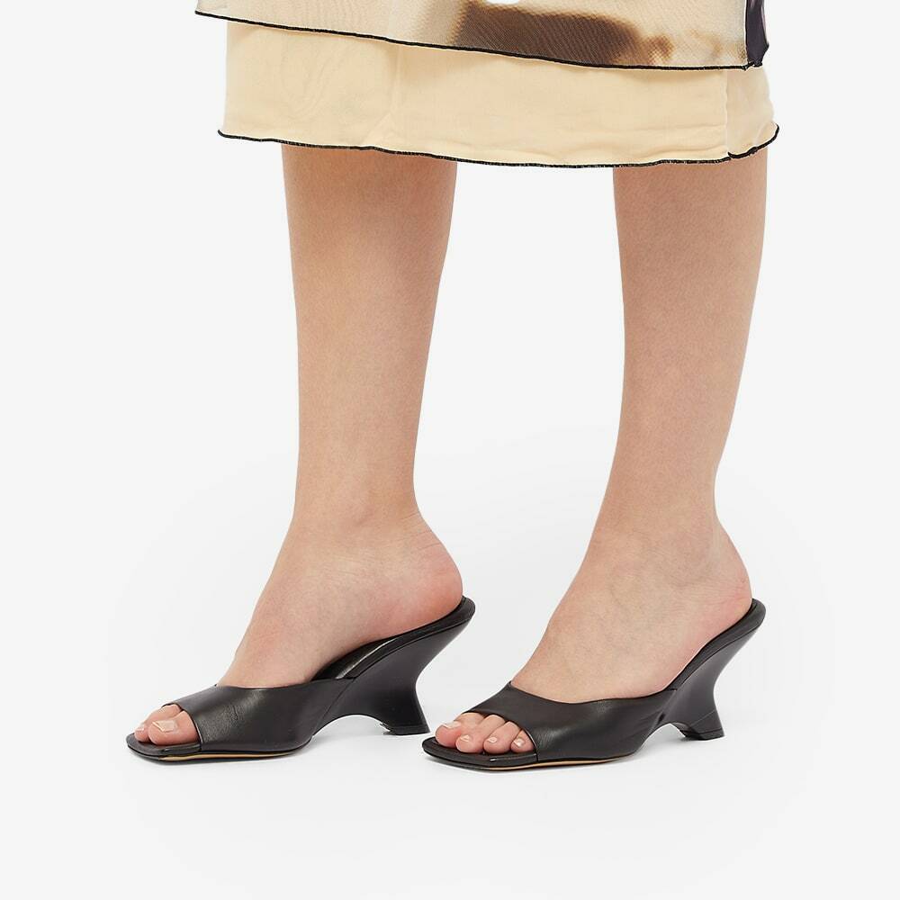 Gia Borghini Women's Leather Mule Square Toe Heel in Black Gia