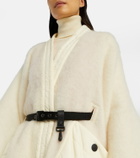 Moncler Grenoble Belted mohair, alpaca, wool-blend sweater