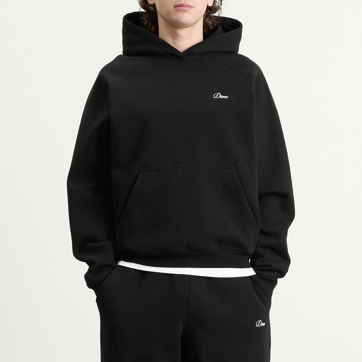 Dime Men's Cursive Logo Hoodie in Black