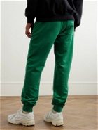 Casablanca - Tapered Logo-Embroidered Organic Cotton-Jersey Sweatpants - Green