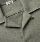 Camoshita - Skipper Camp-Collar Cotton-Terry Shirt - Green