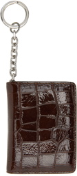 Maison Margiela Brown Croc Keyring Bifold Wallet