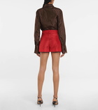 Valentino High-rise silk shorts