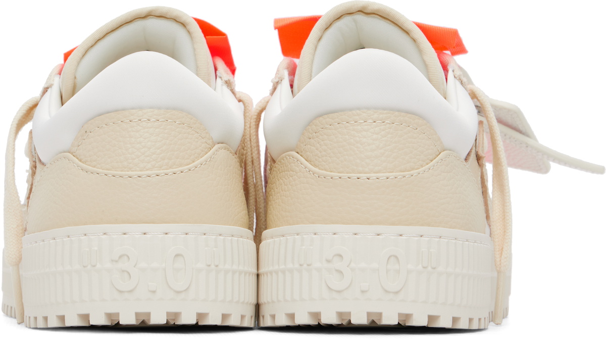 Off-White White & Beige Low Top 3.0 Off Court Sneakers