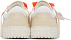 Off-White White & Beige Low Top 3.0 Off Court Sneakers