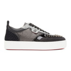 Christian Louboutin Black and Grey Happyrui Sneakers