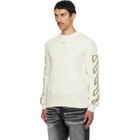 Off-White Off-White Diagonal Outline Knit Crewneck Sweater