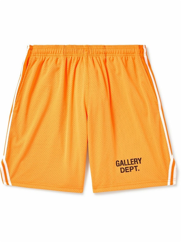 Photo: Gallery Dept. - Venice Court Wide-Leg Webbing-Trimmed Mesh Shorts - Orange