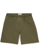 Satta - Slack Wide-Leg Cotton-Canvas Drawstring Shorts - Green