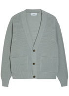 Lardini V-neck Knit Cotton Cardigan Light Blue