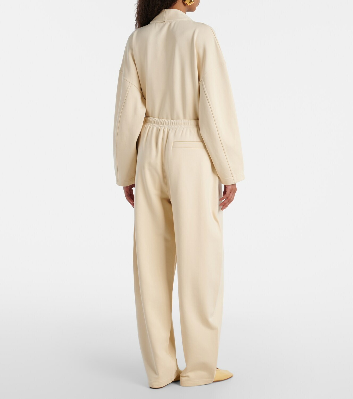 Sportmax Cotton-blend jersey wide-leg sweatpants