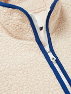 Drake's - Logo-Embroidered Wool-Blend Fleece Jacket - Neutrals